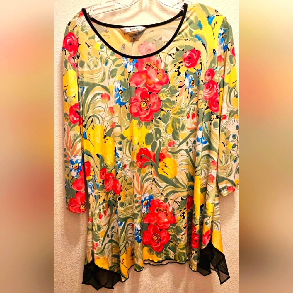 Peter Nygard Floral Print Tunic Top